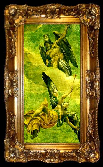 framed  Paolo  Veronese time and fame, ta009-2